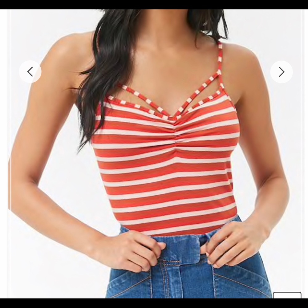 Forever 21 ~ Size M ~ tank top ~ red, white & blue
